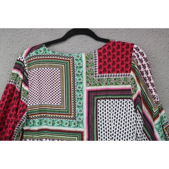 Umgee Colorful 3/4 Sleeve Tunic with Tassels-Size Medium-BOHO - Picture 8 of 8